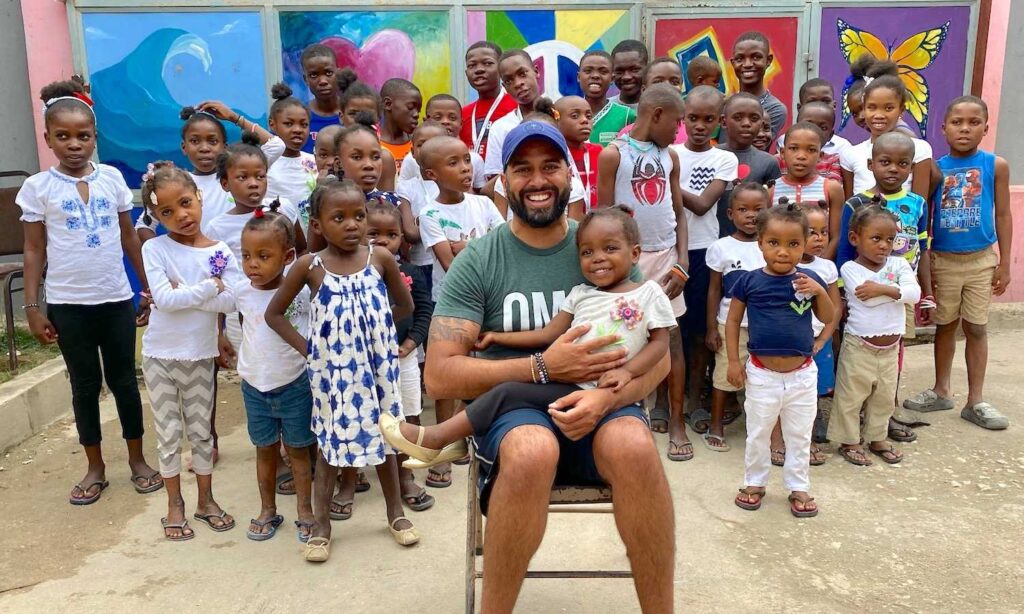 Ricky Patel in Haiti with its4thekids