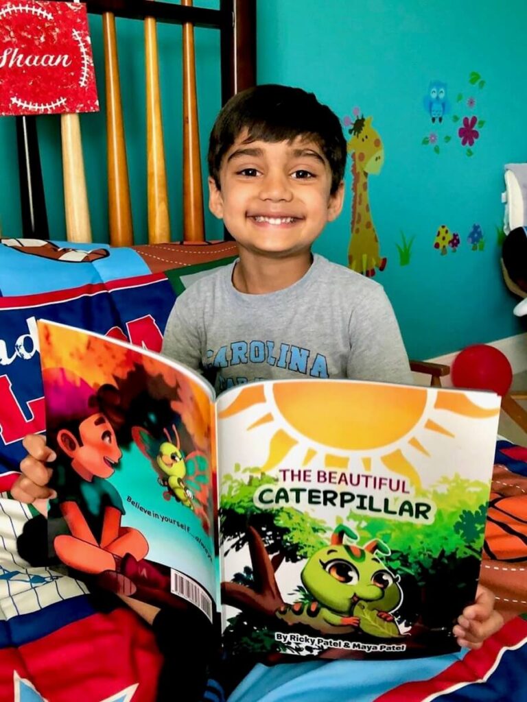 Beautiful Catepillar Book with Young Boy